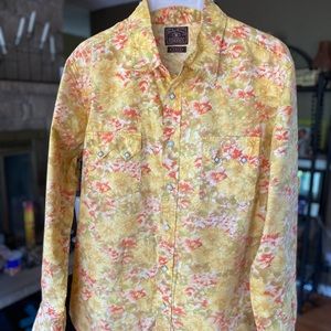 Floral Snap-up Western Shirt by Lucky Brand. XL.